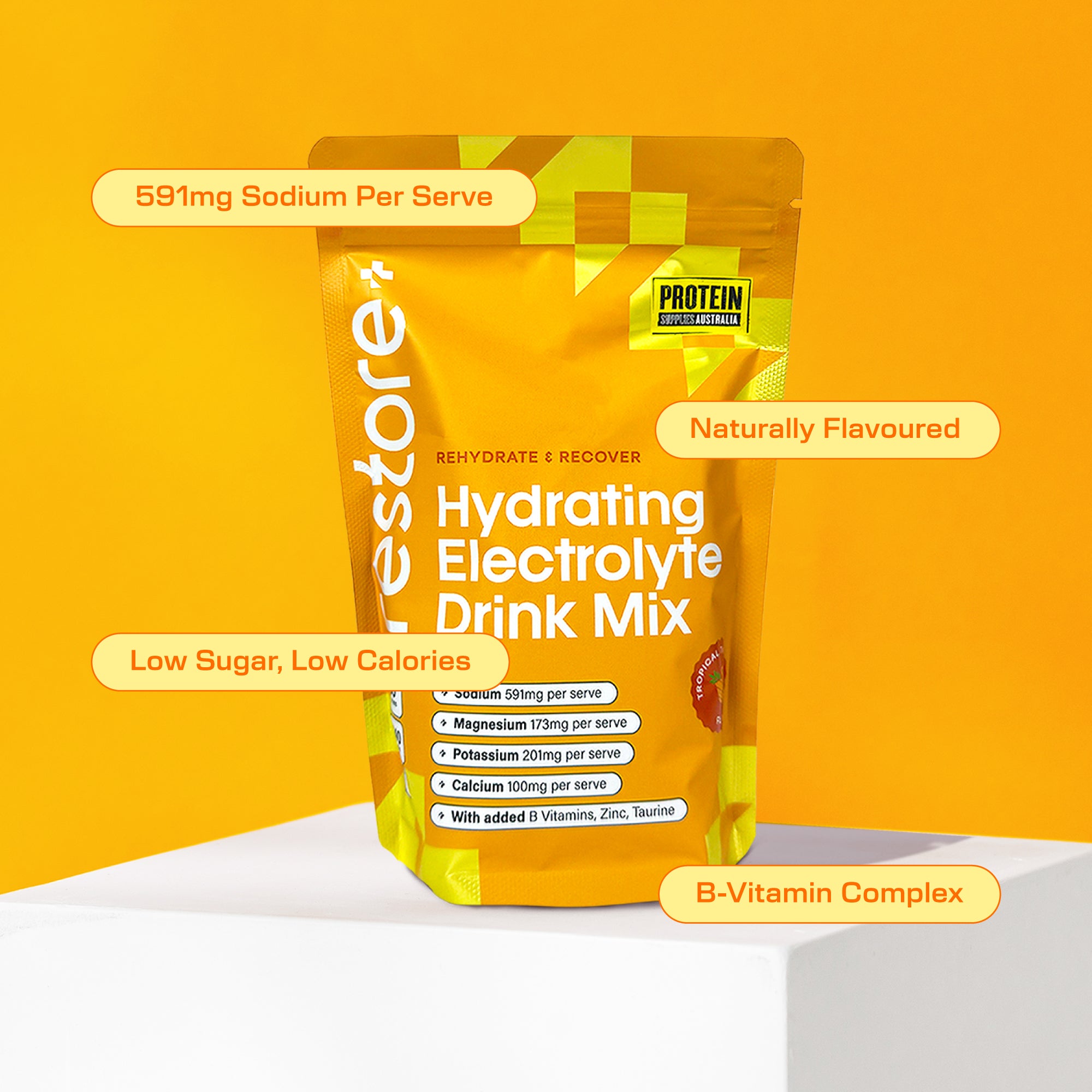 RESTORE HYDRATION - TROPICAL TWIST Sports & Energy Drinks Protein Supplies Australia