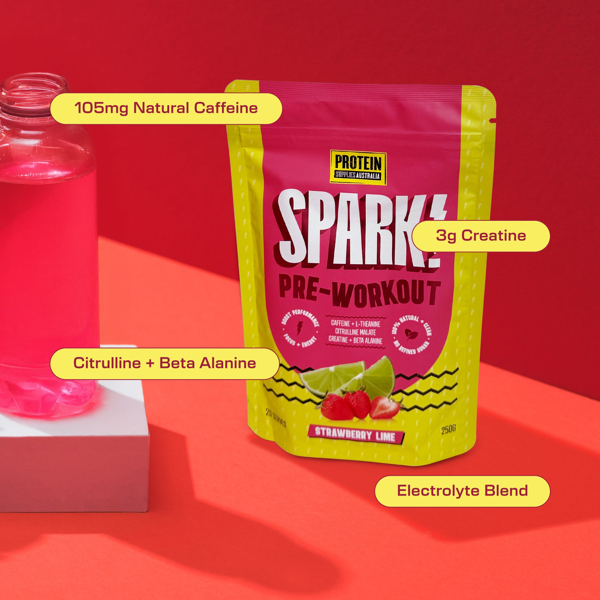 SPARK PRE-WORKOUT - STRAWBERRY LIME pre-workout Protein Supplies Australia