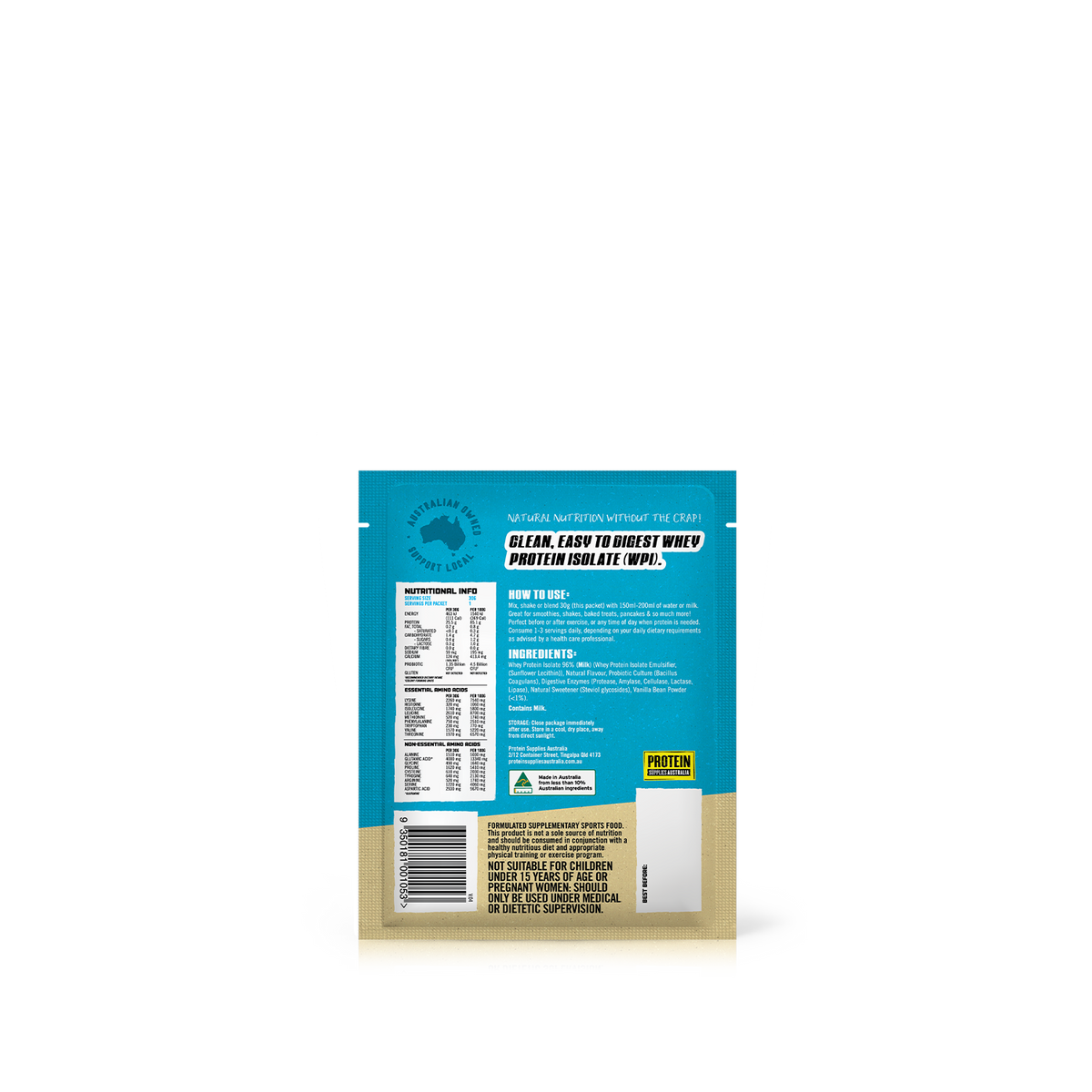 SAMPLE WHEY ISOLATE (WPI) - VANILLA Sports & Energy Drinks Protein Supplies Australia
