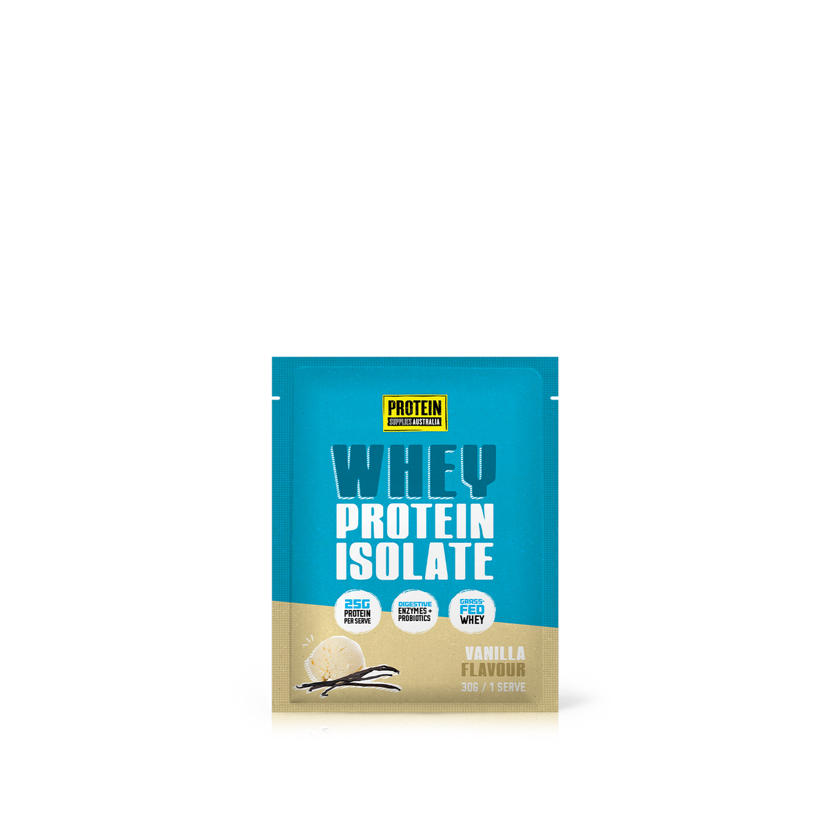 SAMPLE WHEY ISOLATE (WPI) - VANILLA Sports & Energy Drinks Protein Supplies Australia 30G Single Serve