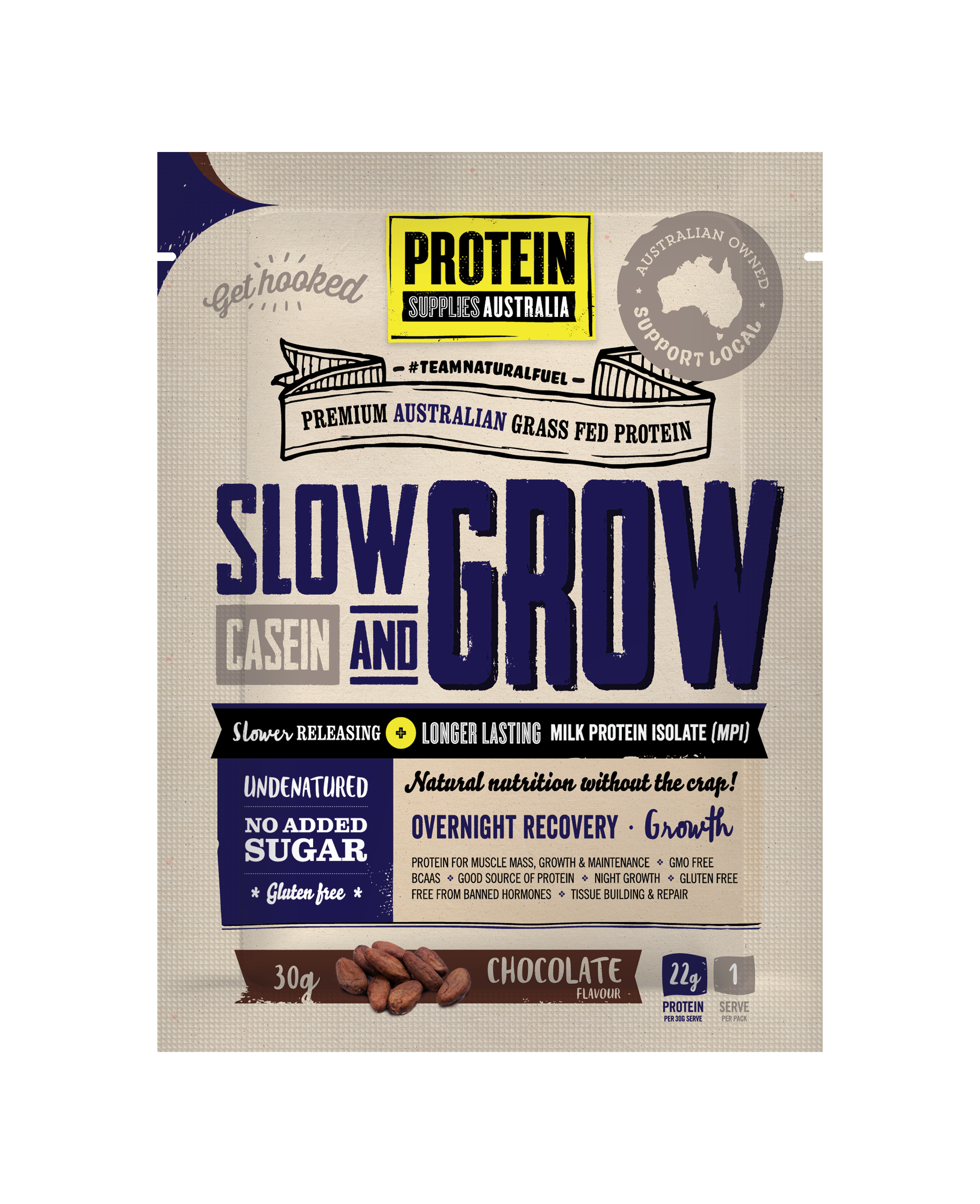 Slow & Grow Casein Chocolate - Protein Supplies Australia