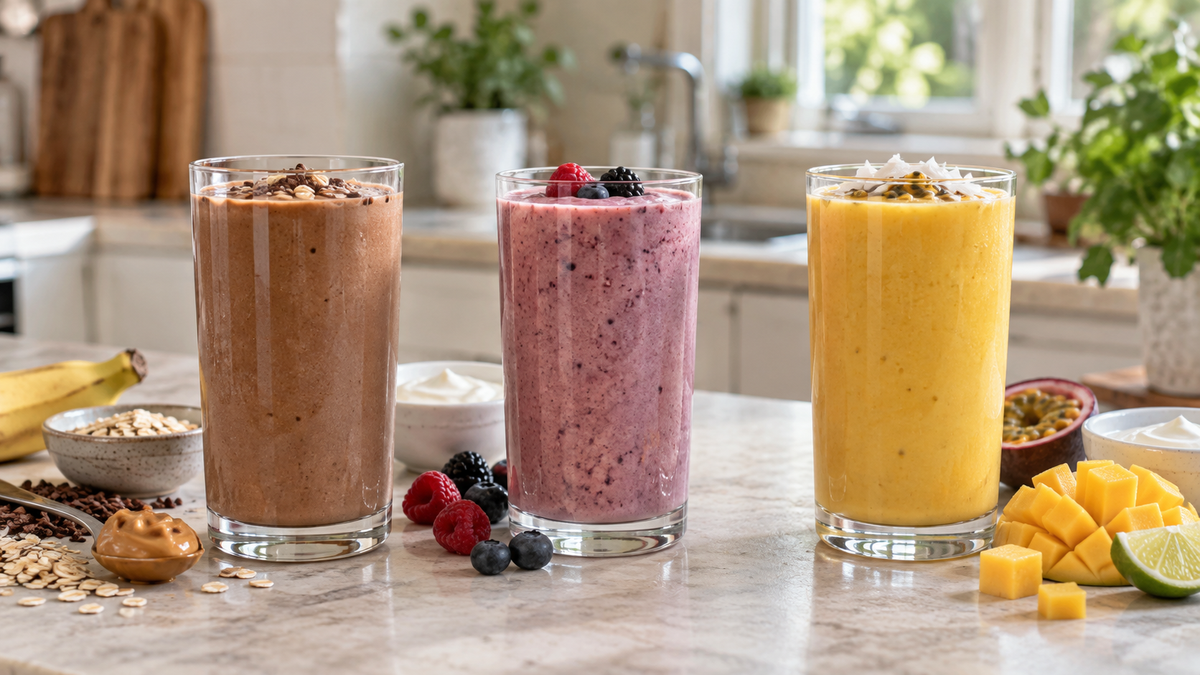 3 High-Protein Smoothie Recipes: Bulk, Lean & Collagen