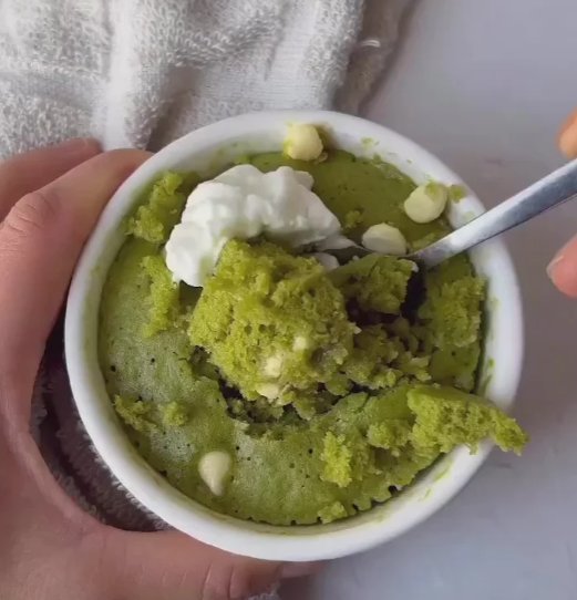 Vanilla Matcha Mug Cake