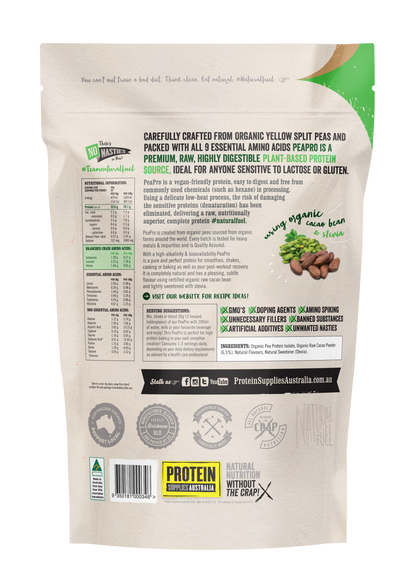 ORGANIC PEA PROTEIN ISOLATE - CHOCOLATE