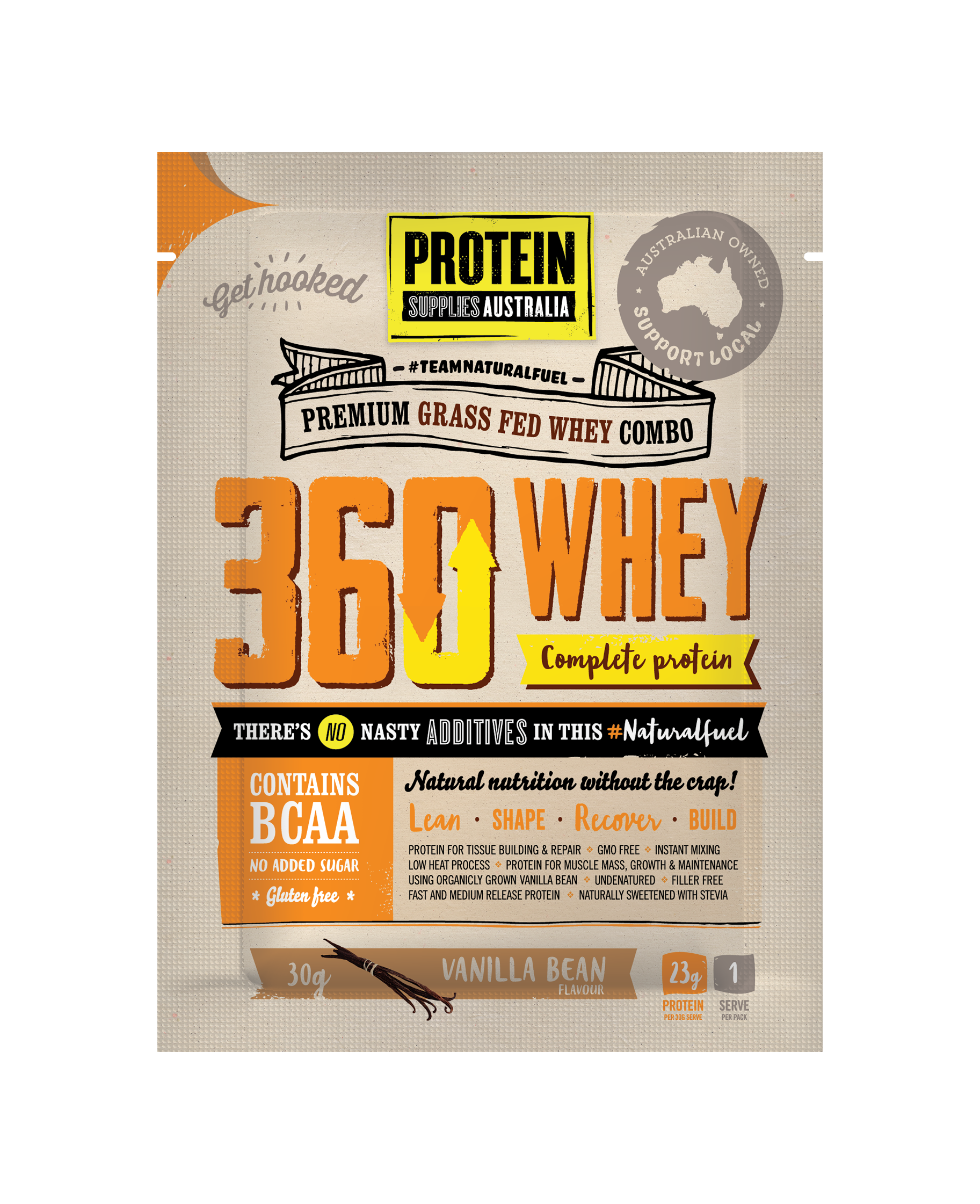 SAMPLE 360 WHEY (WPC + WPI) - VANILLA Sports & Energy Drinks Protein Supplies Australia 30G Single Serve