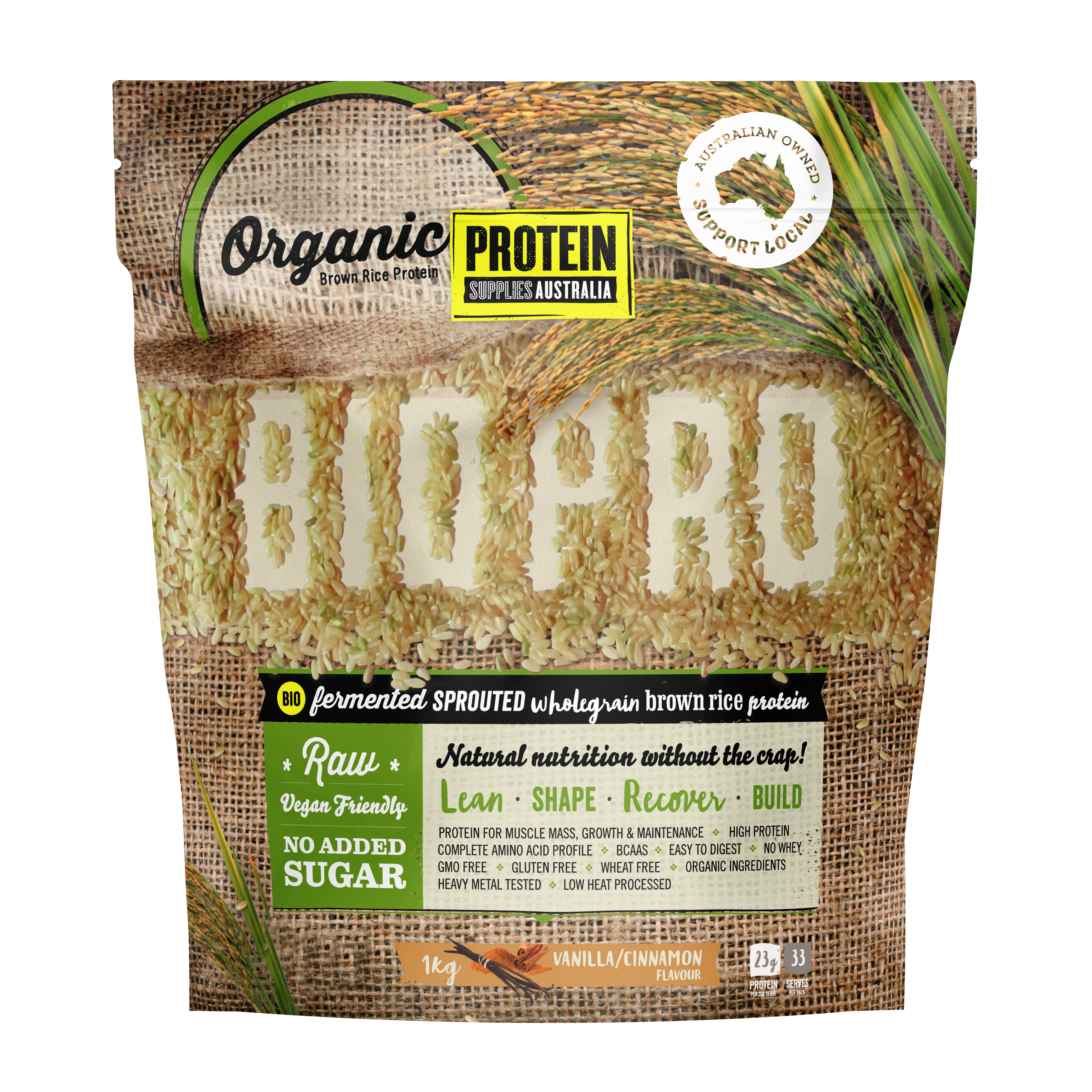 BROWN RICE PROTEIN - VANILLA CINNAMON