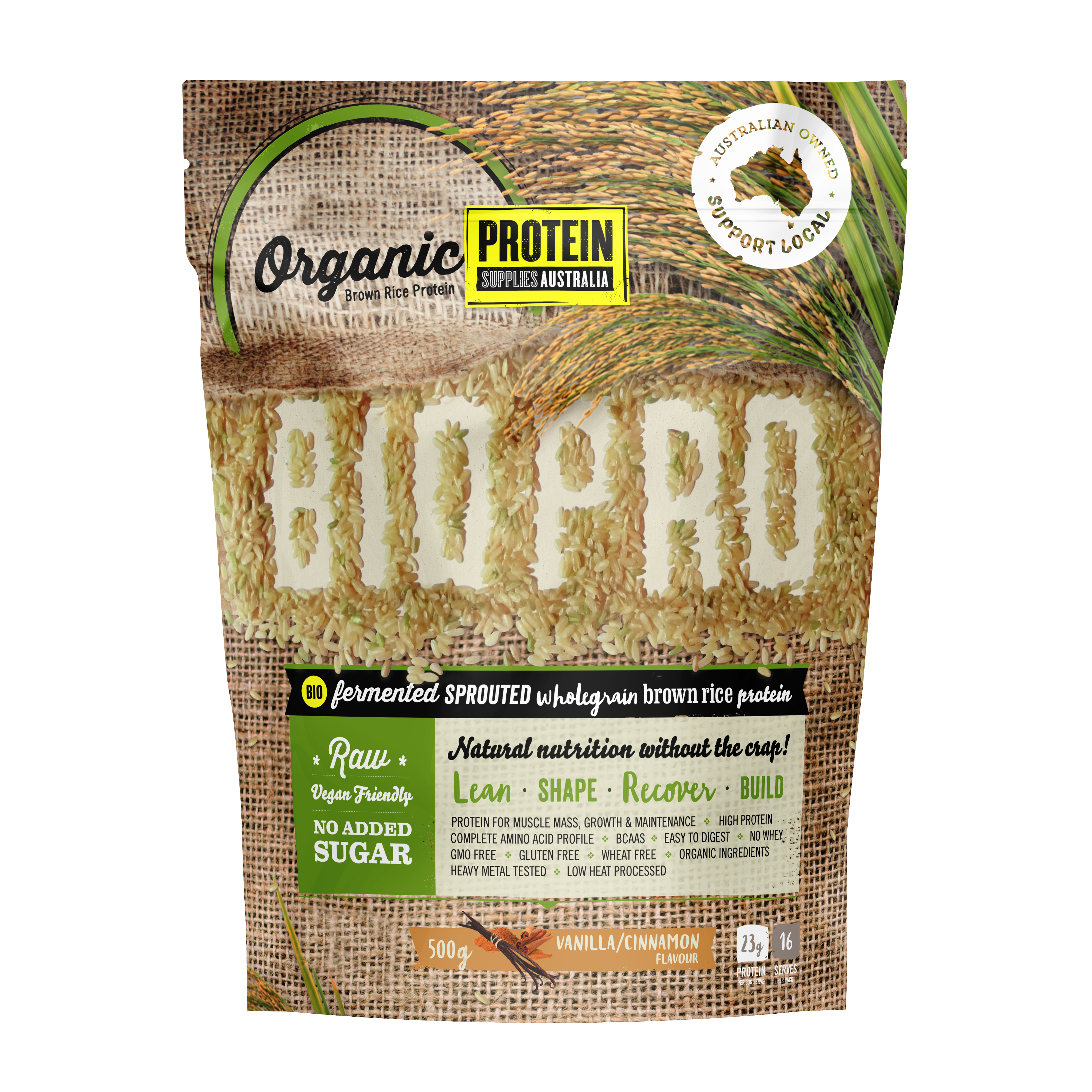 BROWN RICE PROTEIN - VANILLA CINNAMON