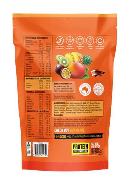 PROTEIN WATER (WPI) - TROPICAL PUNCH Aminos Protein Supplies Australia