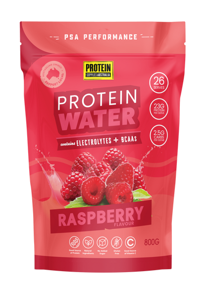 PROTEIN WATER (WPI) - RASPBERRY Aminos Protein Supplies Australia 800g