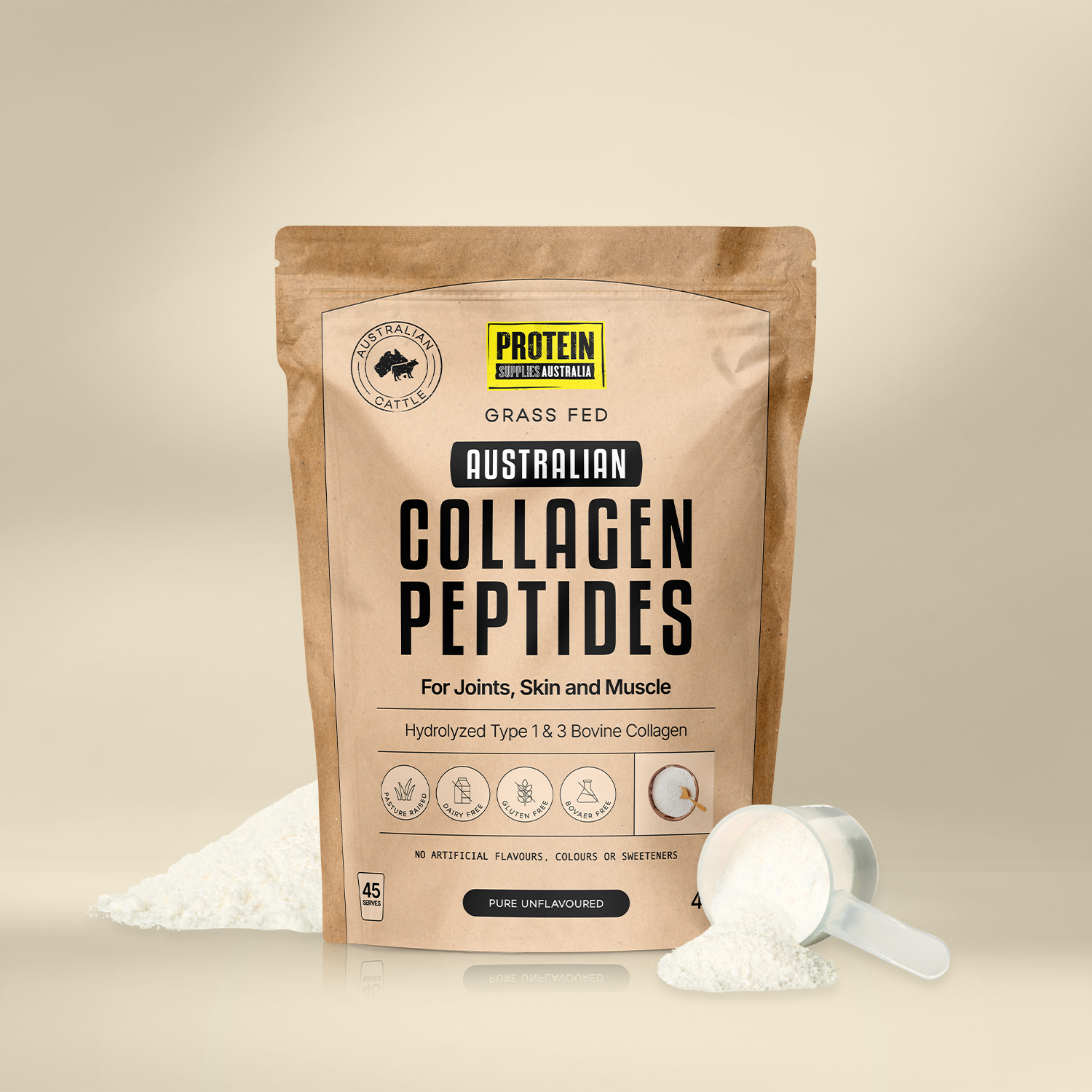 AUSTRALIAN COLLAGEN - UNFLAVOURED Sports & Energy Drinks Protein Supplies Australia