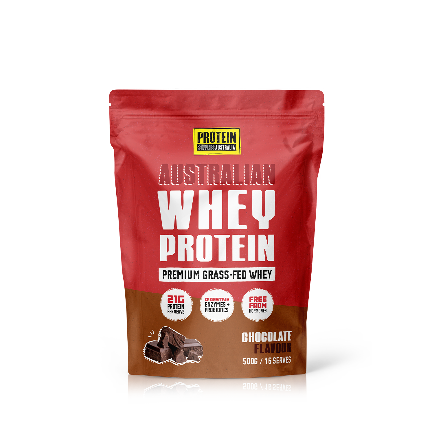 AUSTRALIAN WHEY PROTEIN - CHOCOLATE Protein Supplies Australia 500g