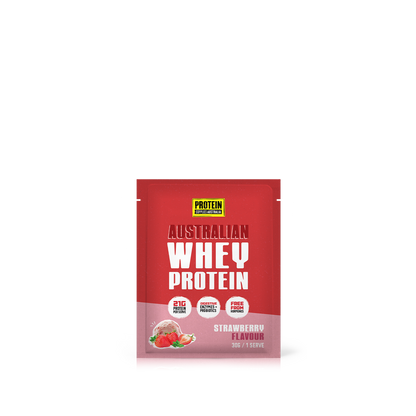 SAMPLE AUSTRALIAN WHEY PROTEIN - STRAWBERRY Protein Supplies Australia