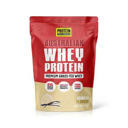 AUSTRALIAN WHEY PROTEIN - VANILLA Protein Supplies Australia 1kg