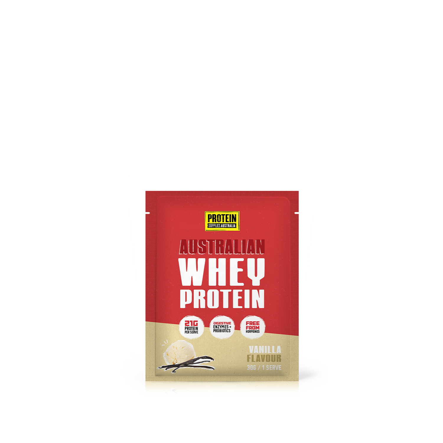 SAMPLE AUSTRALIAN WHEY PROTEIN - VANILLA Protein Supplies Australia