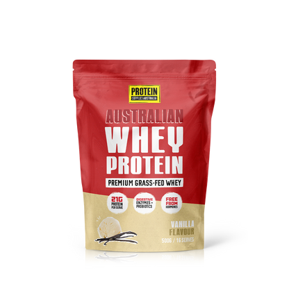 AUSTRALIAN WHEY PROTEIN - VANILLA Protein Supplies Australia 500g