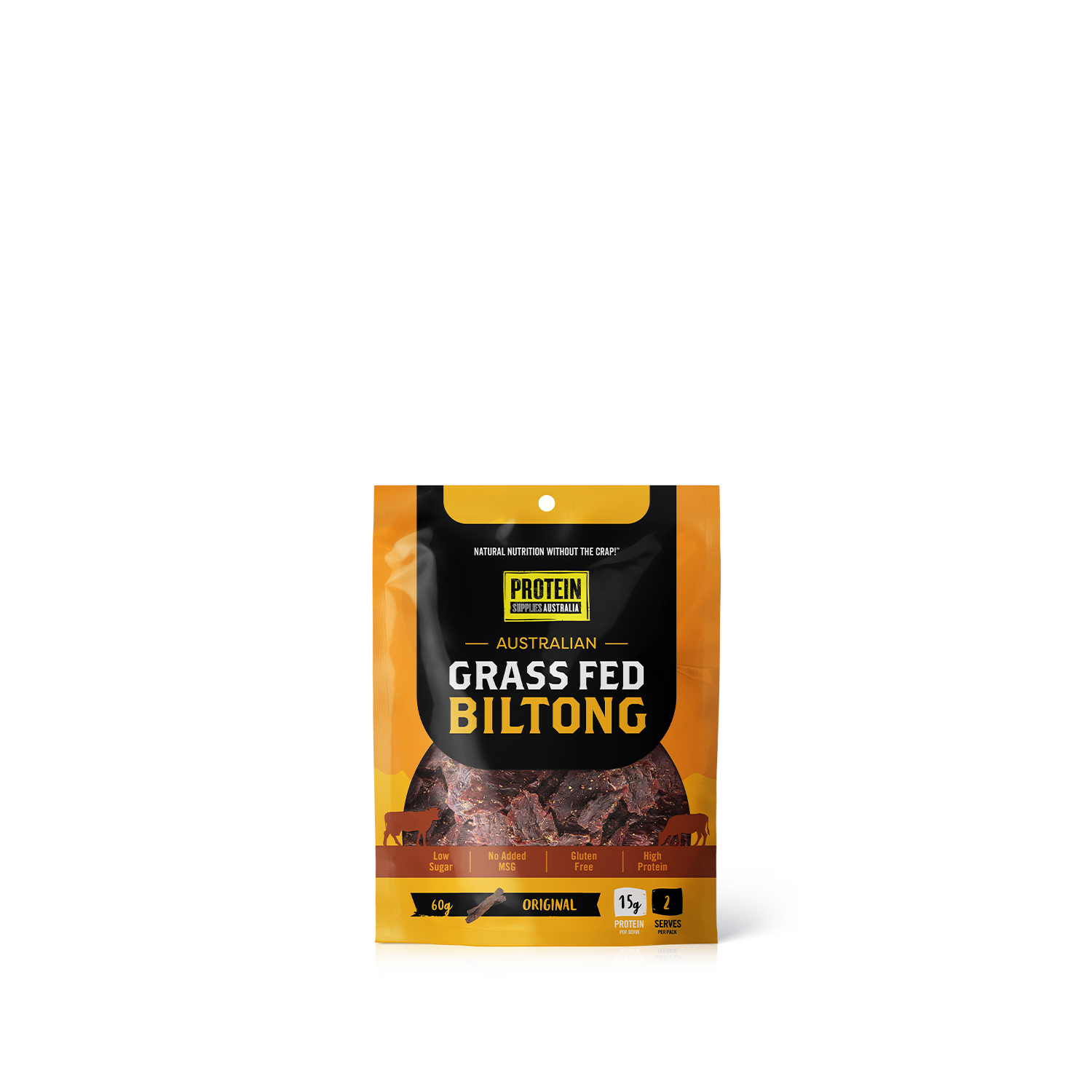 GRASS-FED BILTONG - ORIGINAL Biltong Protein Supplies Australia Single Sachet (60g)