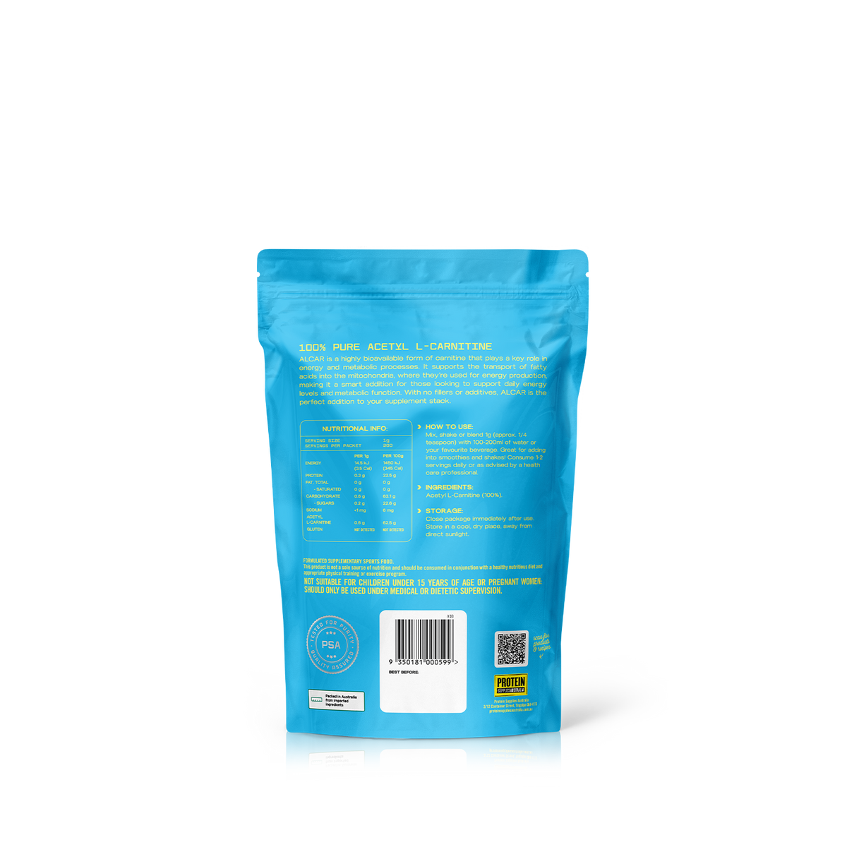 Alcar Unflavoured | 100% Pure, Clean & Australian Made Alcar Unflavoured | 100% Pure, Clean & Australian Made