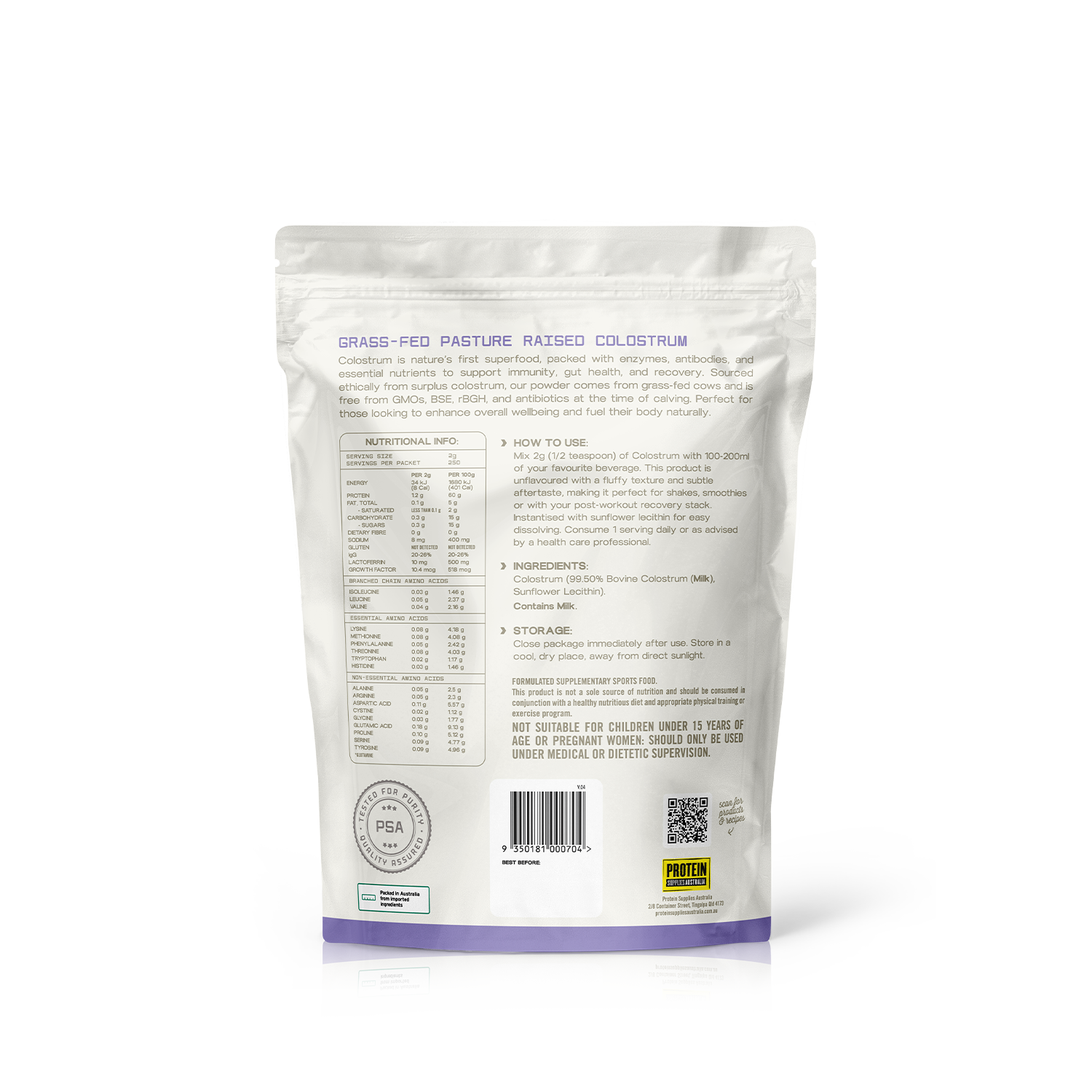 COLOSTRUM POWDER - PURE Protein Protein Supplies Australia