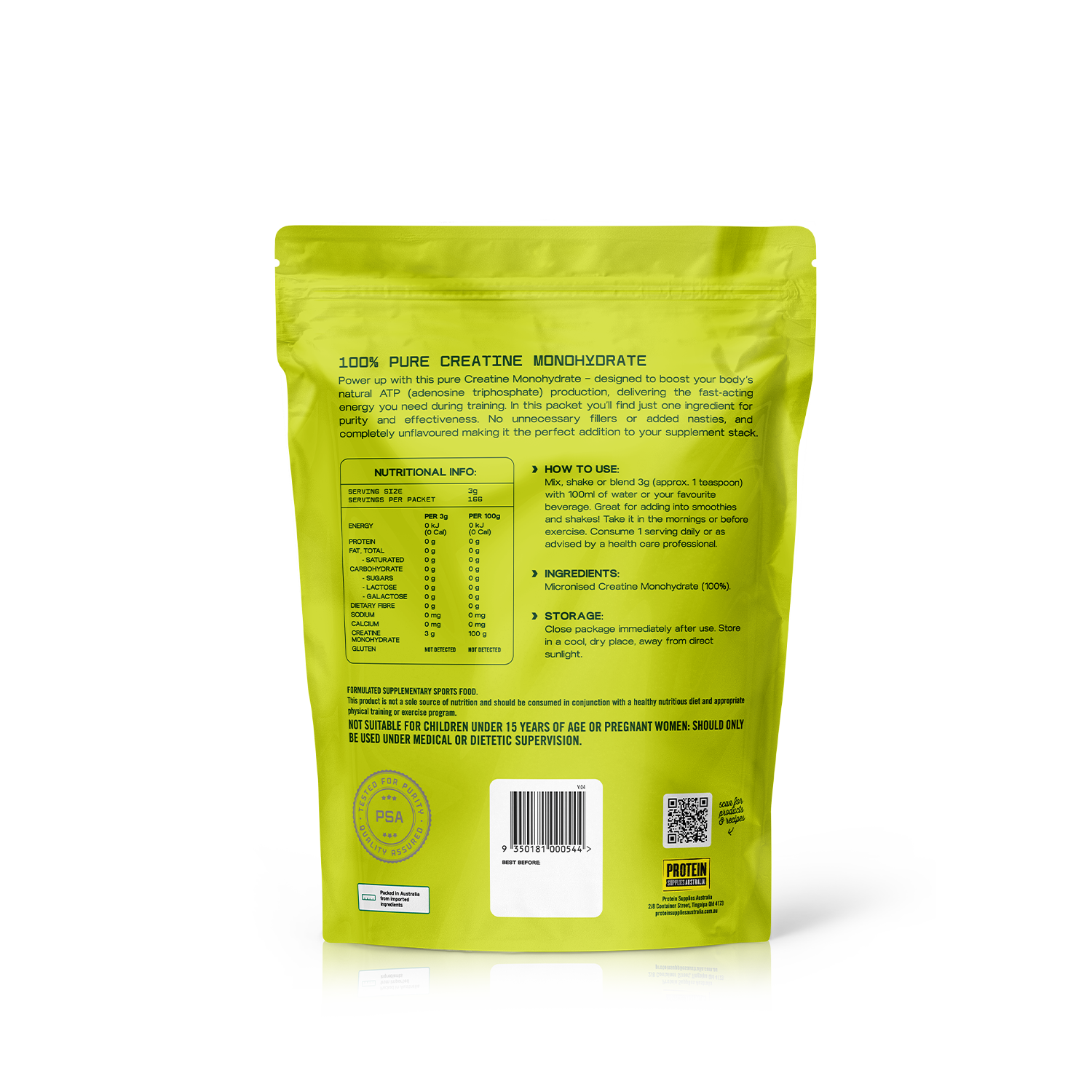CREATINE - PURE Sports & Energy Drinks Protein Supplies Australia