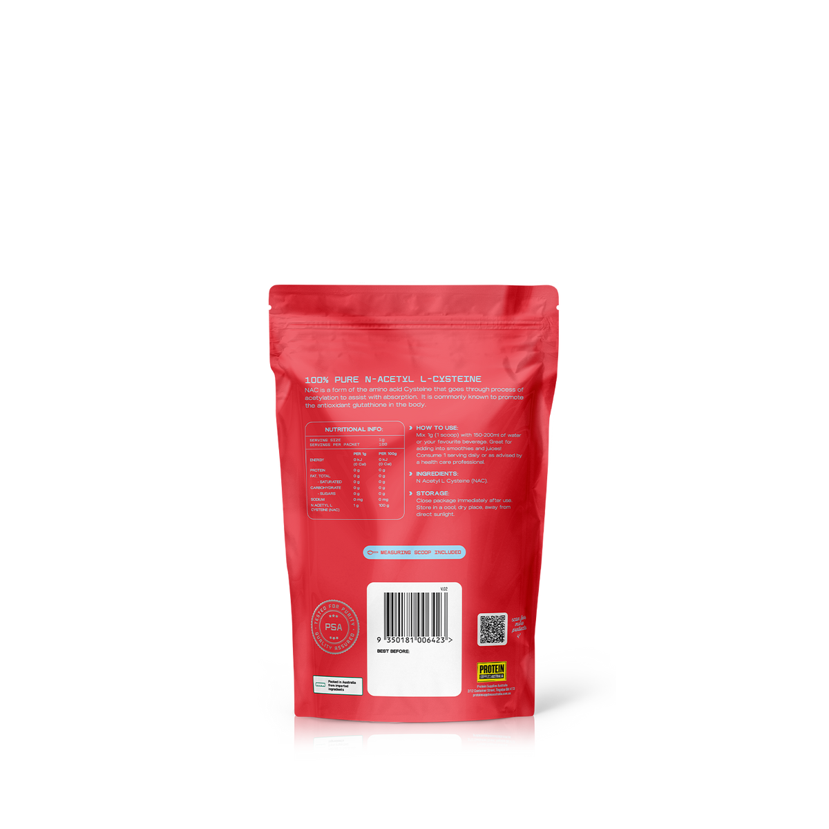 NAC POWDER - PURE Pantry Protein Supplies Australia