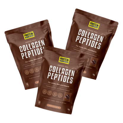 COLLAGEN PEPTIDES - CHOCOLATE Protein Protein Supplies Australia 3 x 1KG Multi-Buy Deal (21% off)