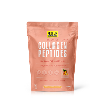 COLLAGEN PEPTIDES - PEACH ICED TEA collagen Protein Supplies Australia 500G