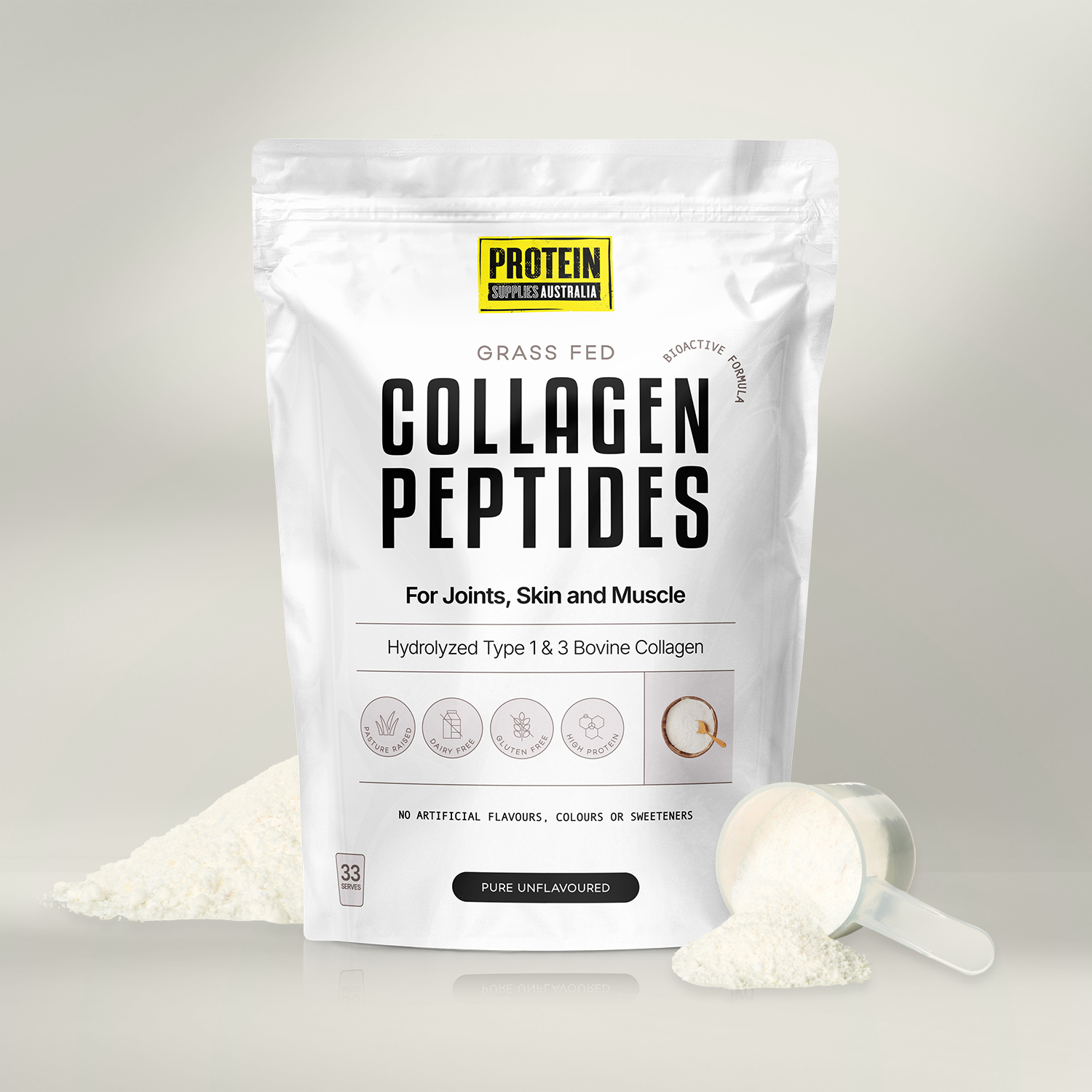 COLLAGEN PEPTIDES - UNFLAVOURED Sports & Energy Drinks Protein Supplies Australia