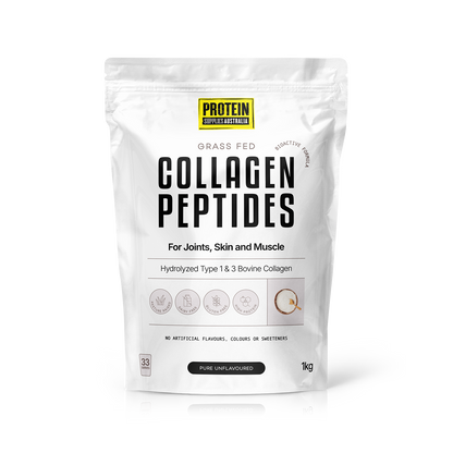 COLLAGEN PEPTIDES - UNFLAVOURED Sports & Energy Drinks Protein Supplies Australia 1KG