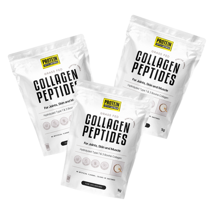 COLLAGEN PEPTIDES - UNFLAVOURED Sports & Energy Drinks Protein Supplies Australia 3 x 1KG Multi-Buy Deal (21% off)