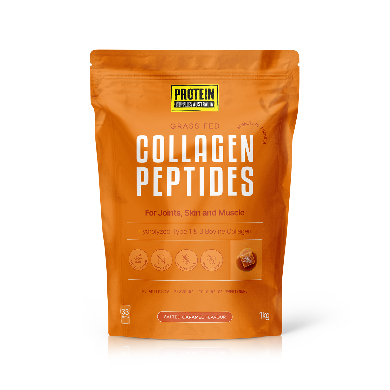 COLLAGEN PEPTIDES - SALTED CARAMEL Sports & Energy Drinks Protein Supplies Australia 1KG