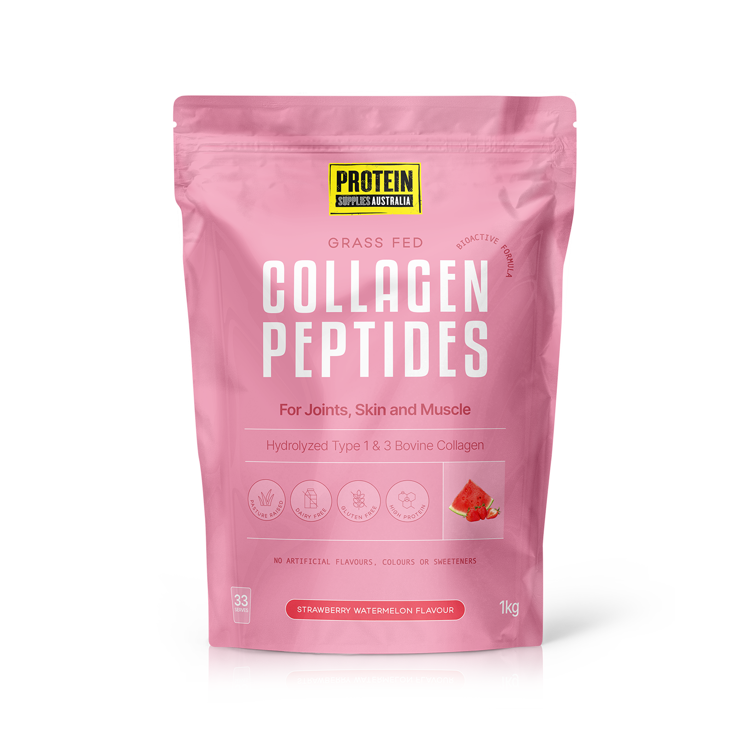 COLLAGEN PEPTIDES - STRAWBERRY WATERMELON Protein Protein Supplies Australia 1KG
