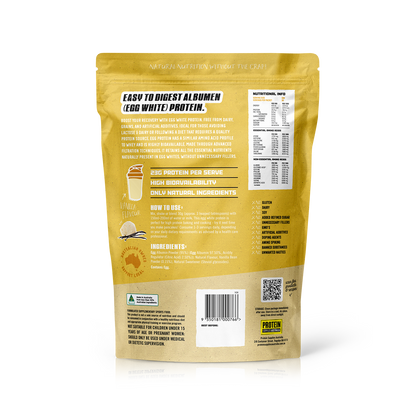 EGG WHITE PROTEIN - VANILLA Protein Protein Supplies Australia