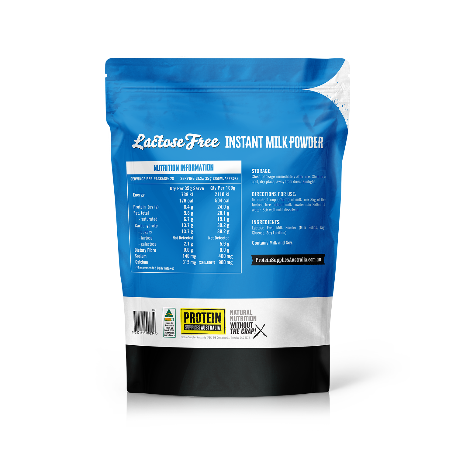 LACTOSE FREE MILK POWDER Pantry Protein Supplies Australia