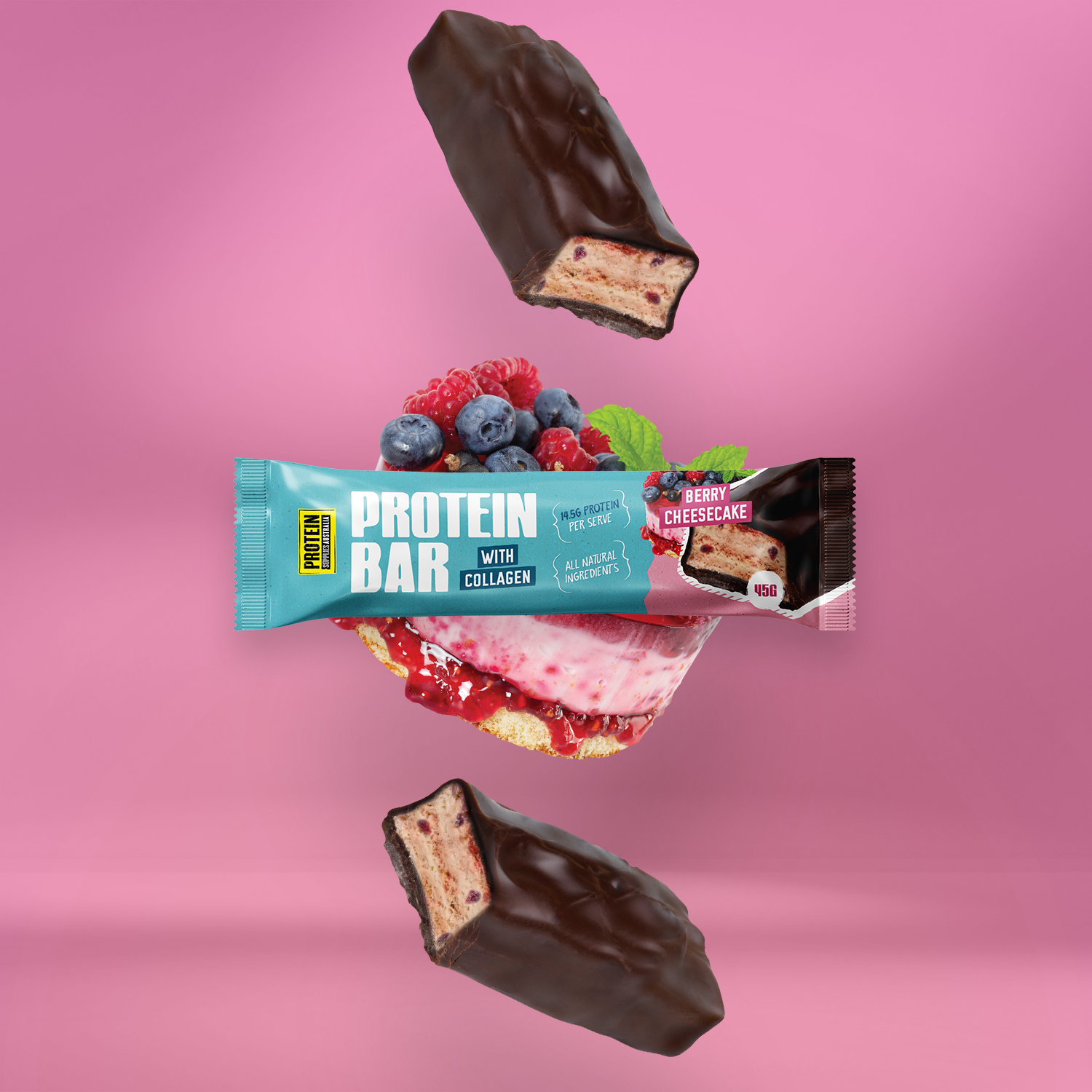 PROTEIN BAR - BERRY CHEESECAKE Protein Supplies Australia