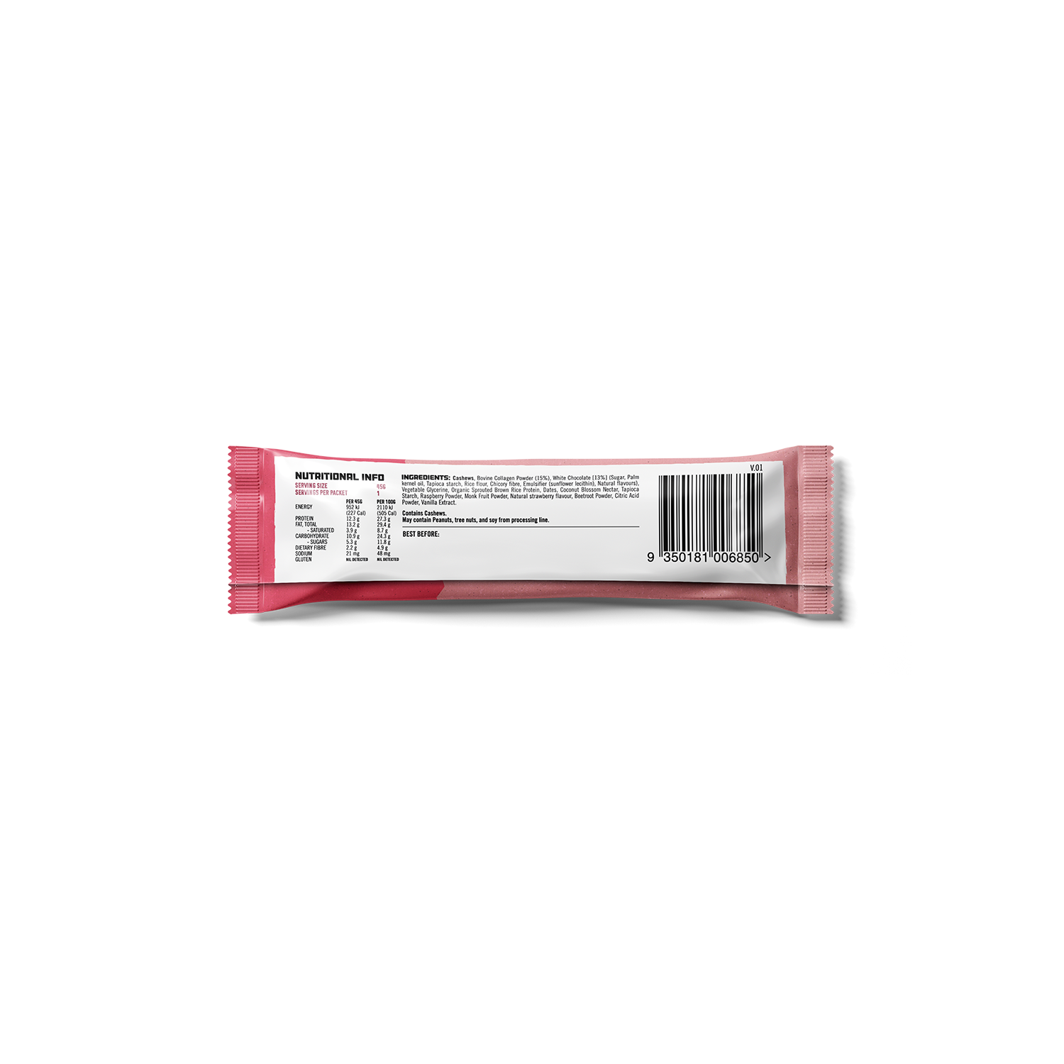 PROTEIN BAR - WHITE CHOC STRAWBERRY DELIGHT Protein Bar Protein Supplies Australia