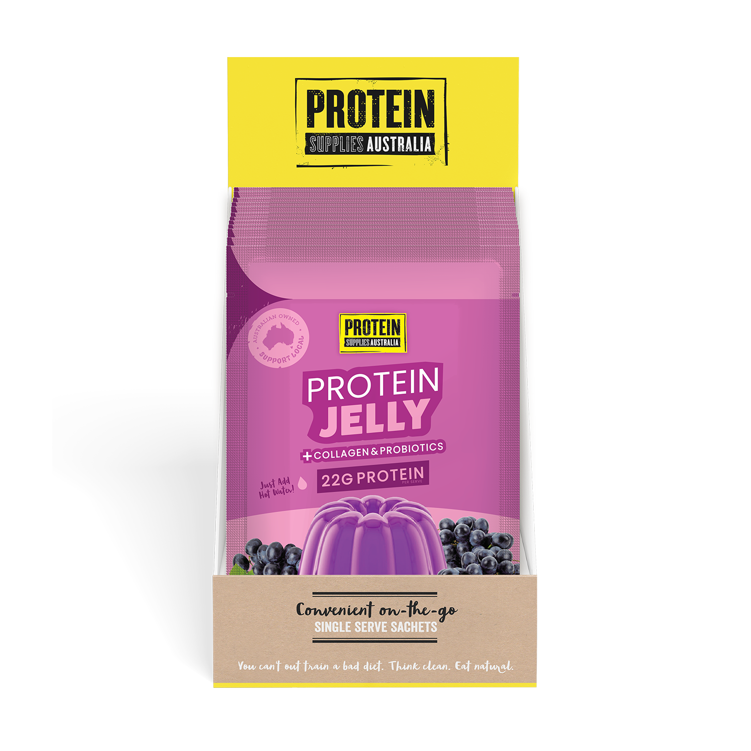 PROTEIN JELLY - GRAPE Protein Protein Supplies Australia Weekly bundle (7 x 30g)