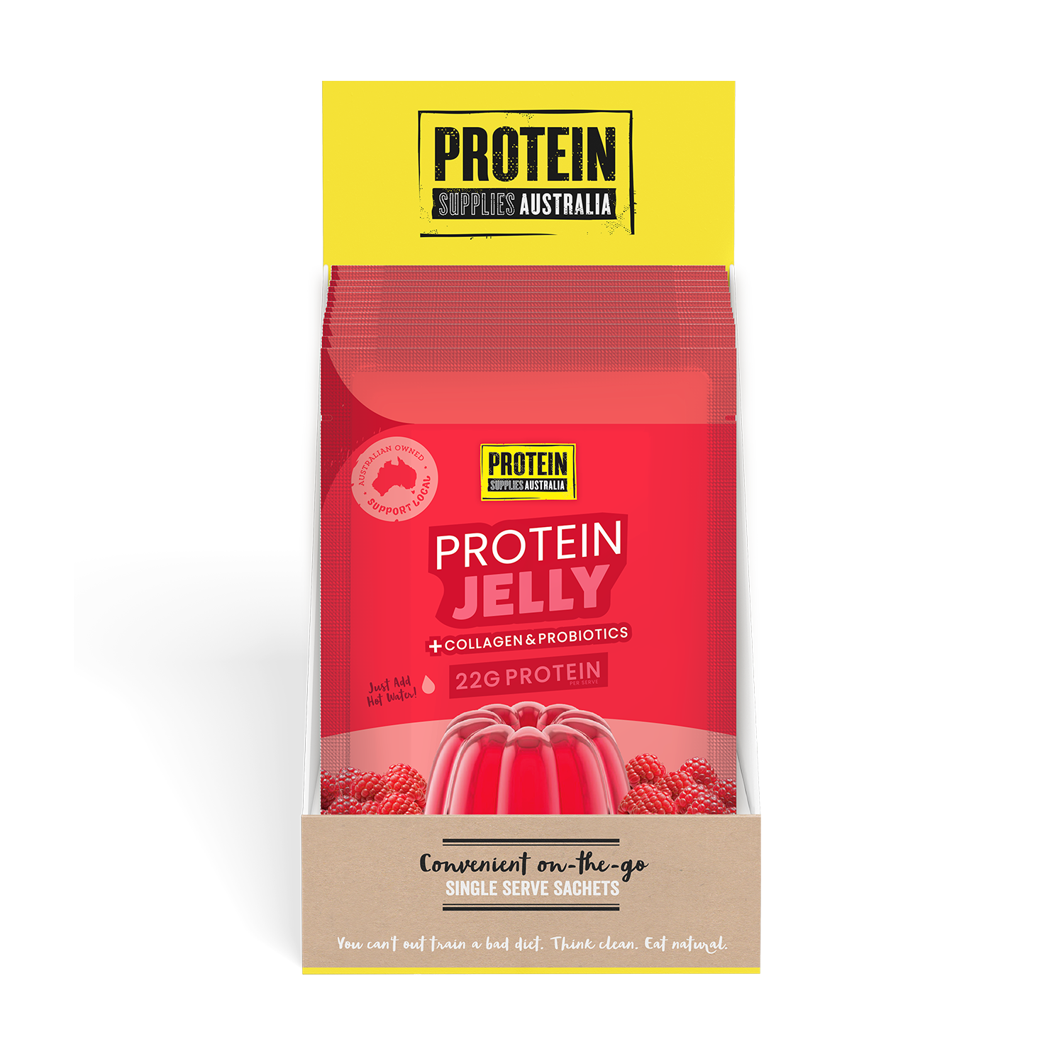 PROTEIN JELLY - RASPBERRY Protein Protein Supplies Australia Bundle (7 x 30g)