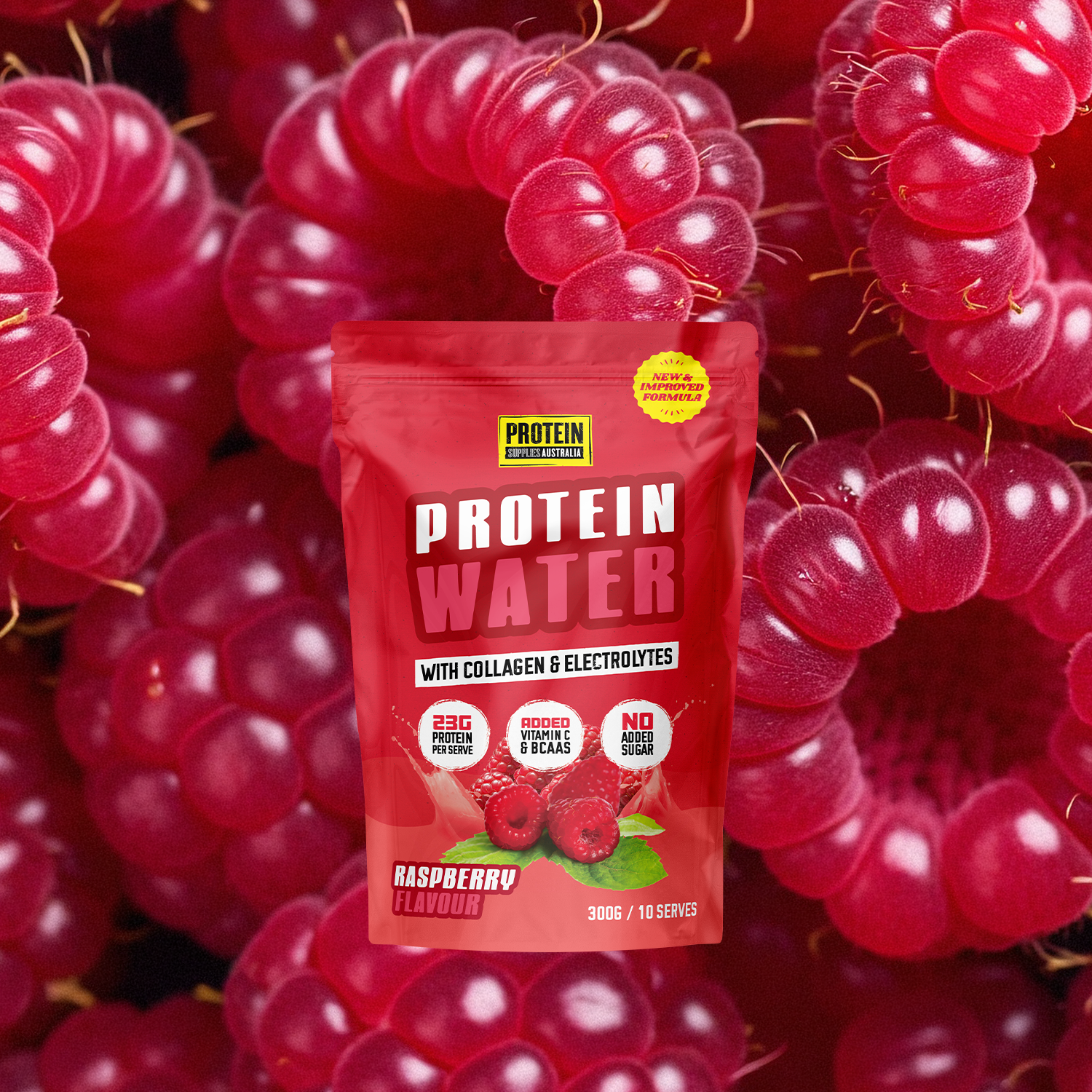 COLLAGEN PROTEIN WATER - RASPBERRY Protein Protein Supplies Australia