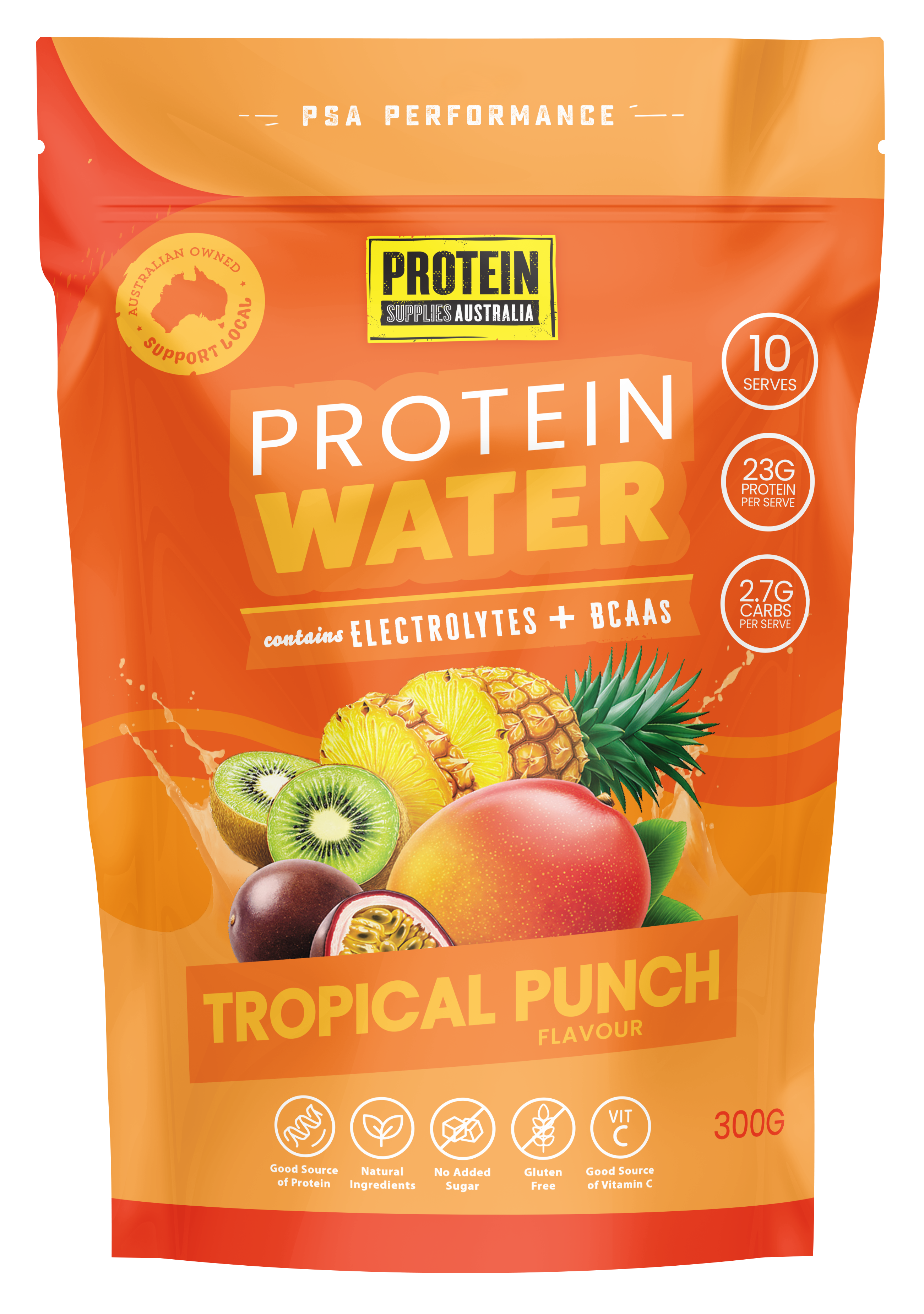 PROTEIN WATER (WPI) - TROPICAL PUNCH Aminos Protein Supplies Australia
