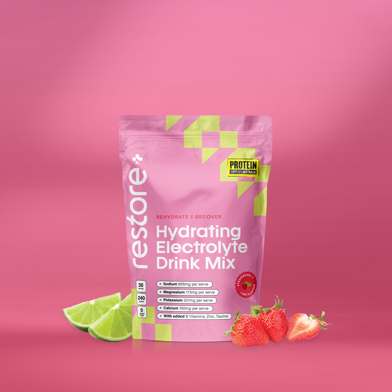 RESTORE HYDRATION -STRAWBERRY & LIME Aminos Protein Supplies Australia