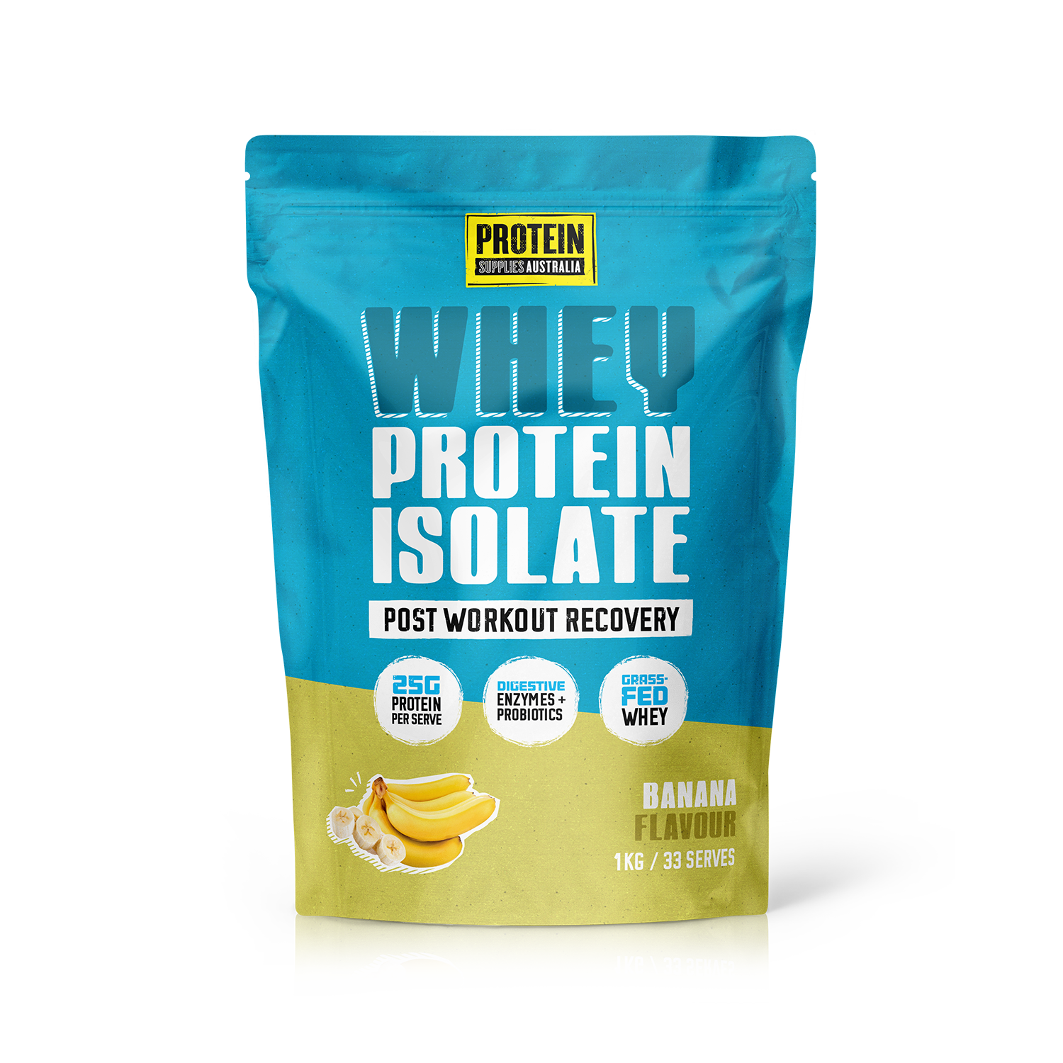 WHEY ISOLATE (WPI) - BANANA Protein Protein Supplies Australia 1kg