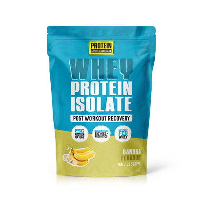 WHEY ISOLATE (WPI) - BANANA Protein Protein Supplies Australia 1kg
