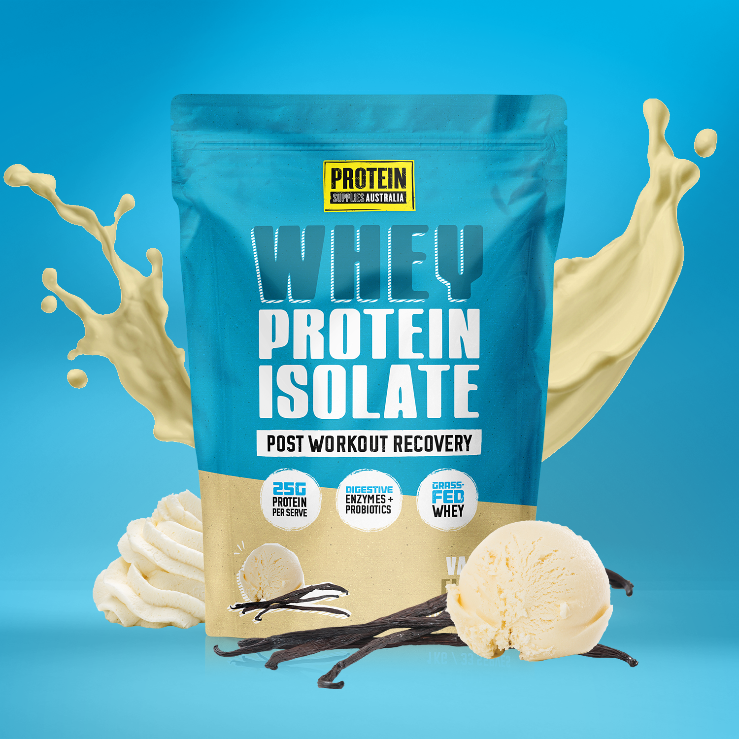 WHEY ISOLATE (WPI) - VANILLA Sports & Energy Drinks Protein Supplies Australia