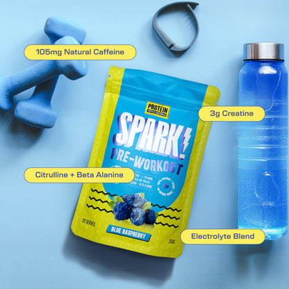 SPARK PRE-WORKOUT - BLUE RASPBERRY pre-workout Protein Supplies Australia