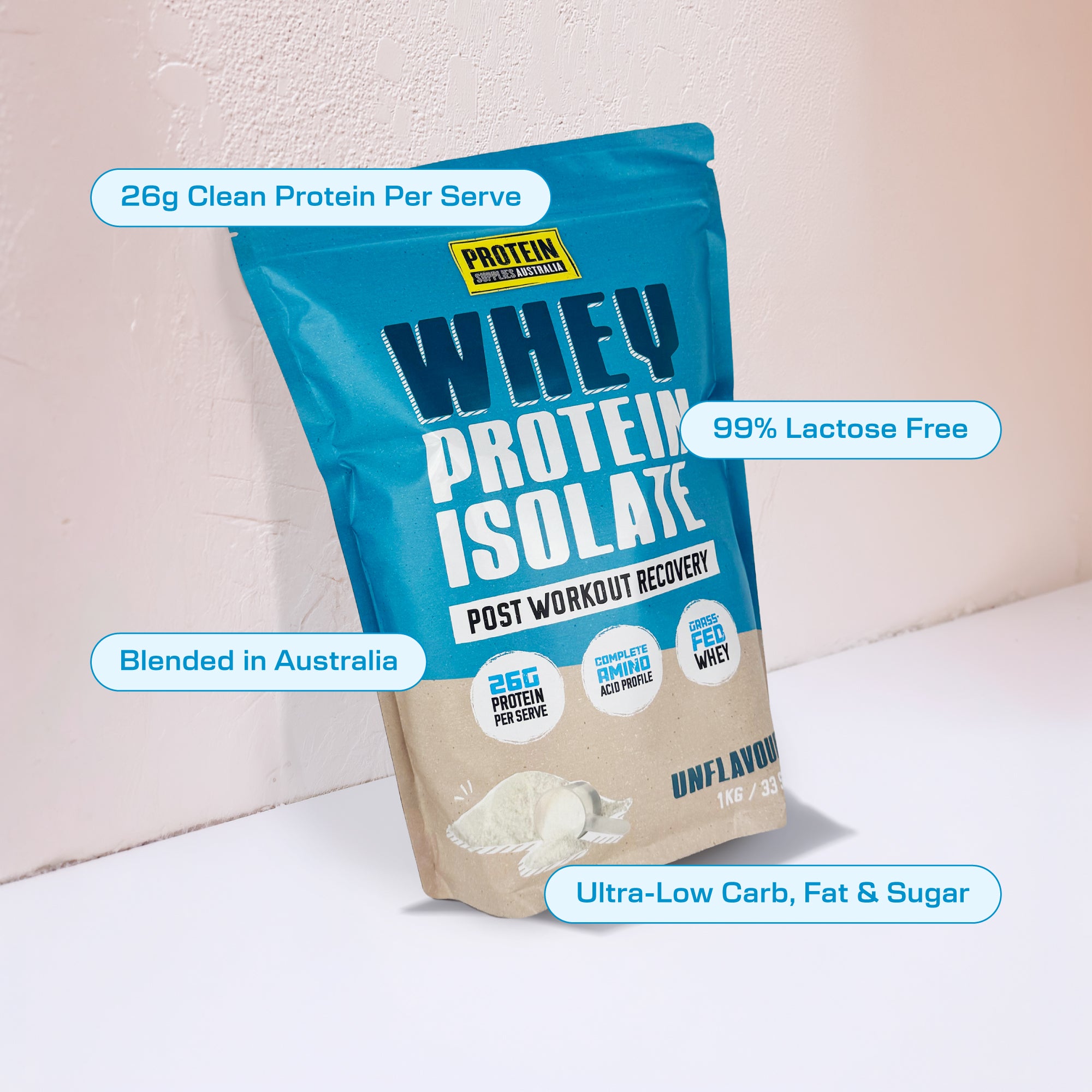 WHEY ISOLATE (WPI) - UNFLAVOURED Protein Protein Supplies Australia