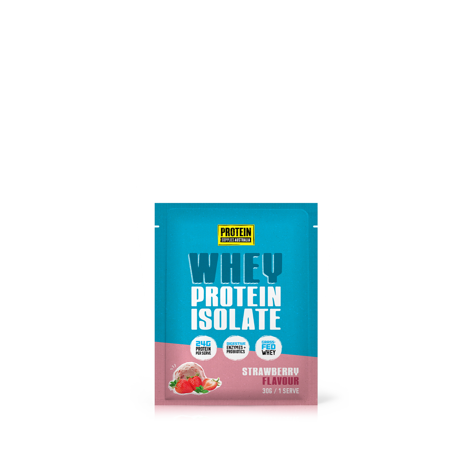 SAMPLE WHEY ISOLATE (WPI) - STRAWBERRY Protein Protein Supplies Australia