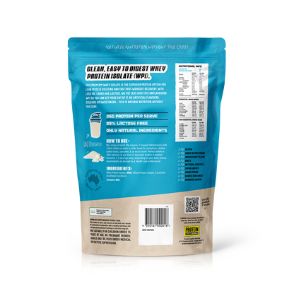WHEY ISOLATE (WPI) - UNFLAVOURED Protein Protein Supplies Australia