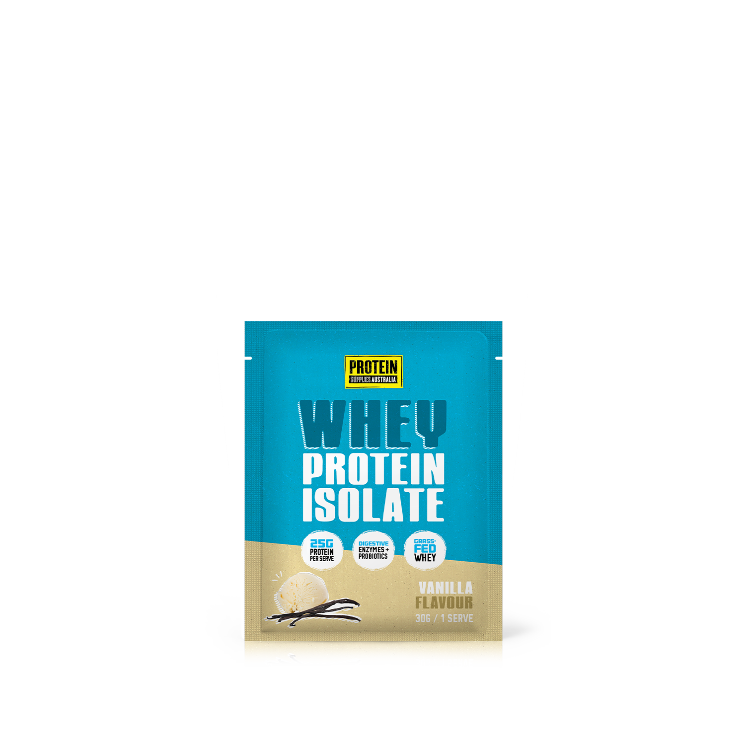 SAMPLE WHEY ISOLATE (WPI) - VANILLA BEAN Sports & Energy Drinks Protein Supplies Australia 30G Single Serve
