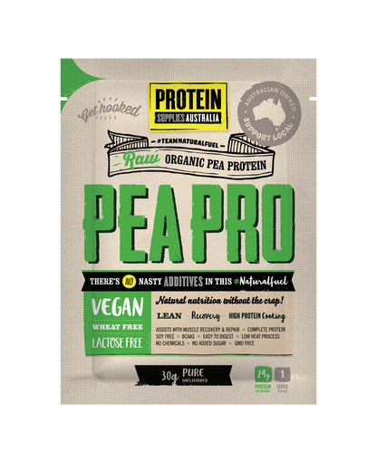 SAMPLE ORGANIC PEA PROTEIN ISOLATE - UNFLAVOURED Protein Protein Supplies Australia 30G Single Serve