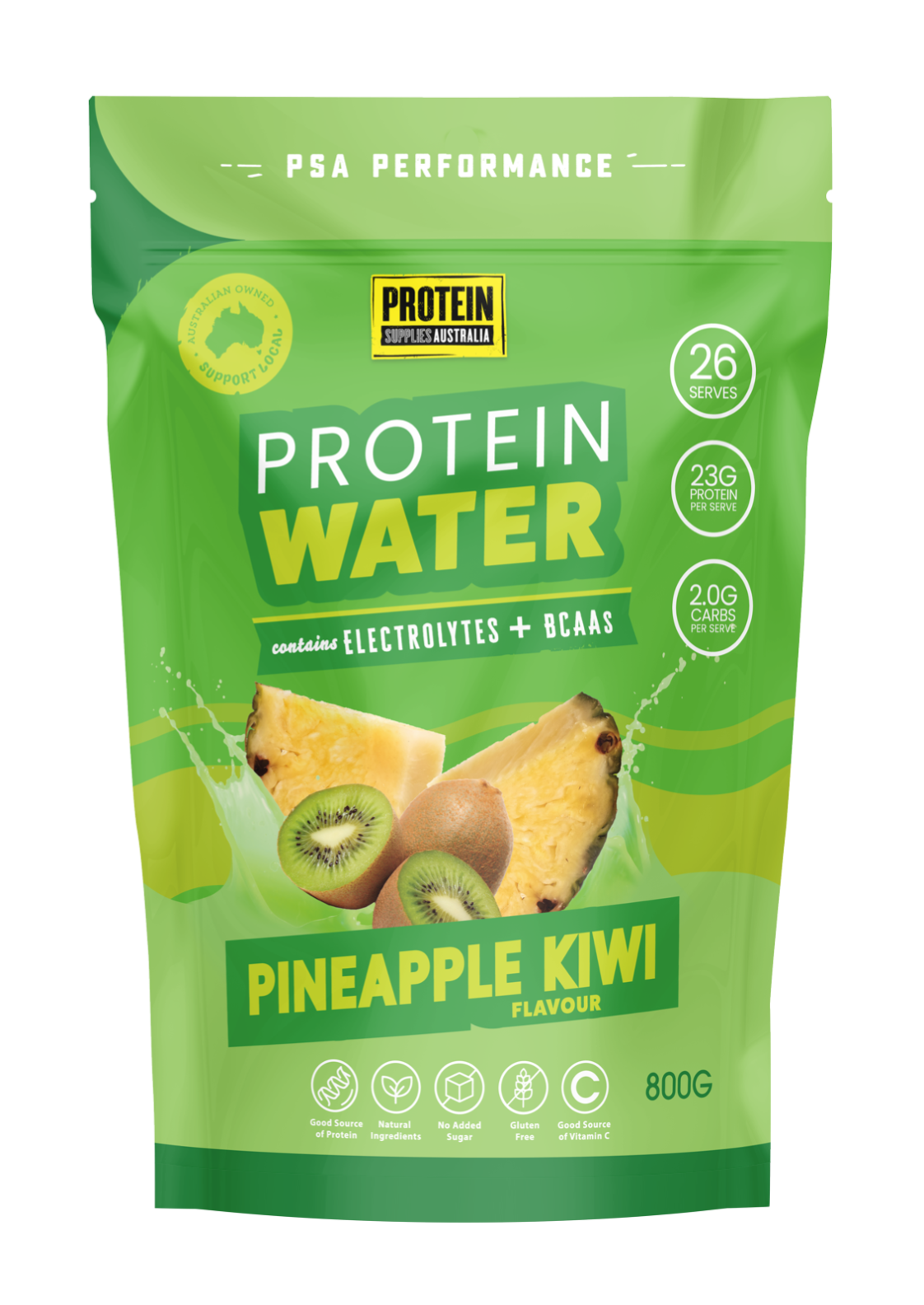 PROTEIN WATER (WPI) - PINEAPPLE KIWI Aminos Protein Supplies Australia 800g
